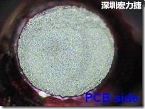 紅墨水染紅測試分析-PCB面，允收
