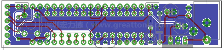以上就是布線的所有步驟了。接下來就只剩下絲?。╯ilk-screen）、建立Gerber檔跟drill檔和送去印刷電路板廠制作的步驟。