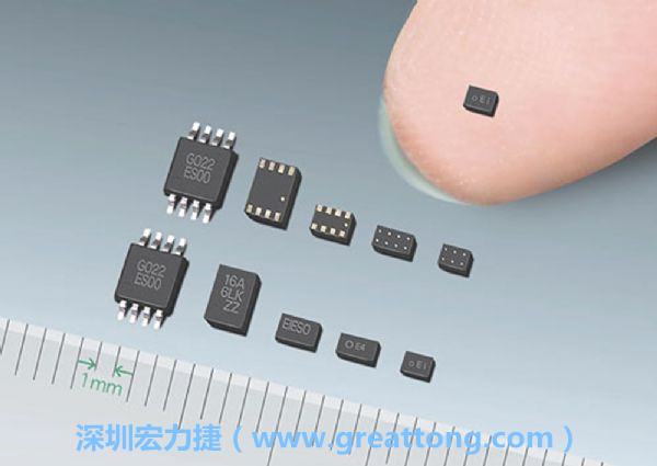 常規(guī)IC與WLP制作的封裝設(shè)計(jì)元件，尺寸有極大的差異，WLP僅需晶粒尺寸就有相同的電氣特性。