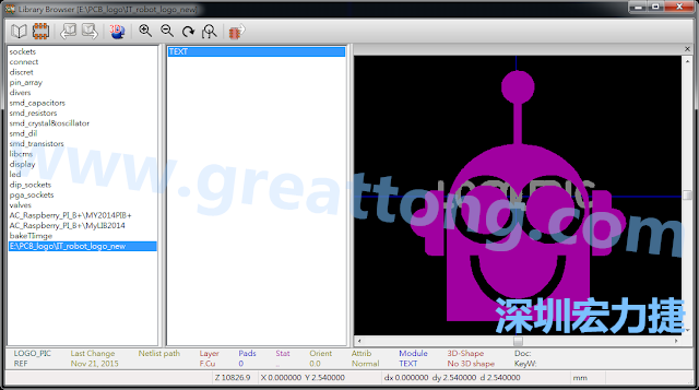 目前這個(gè)Library IT_robot_logo_new.mod 只有一個(gè)footprint。如何增加更多footprint 到這個(gè)library 中呢?