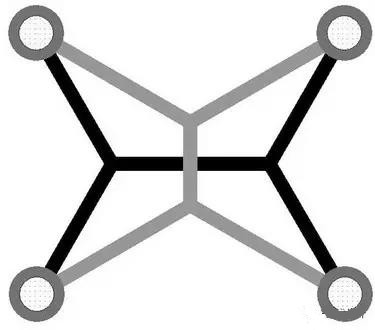 灰色Steiner樹不是最優(yōu)的，但黑色Steiner樹是最優(yōu)的。